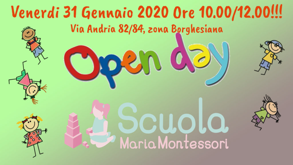 Open Day 2020 Scuola Montessori Roma Est